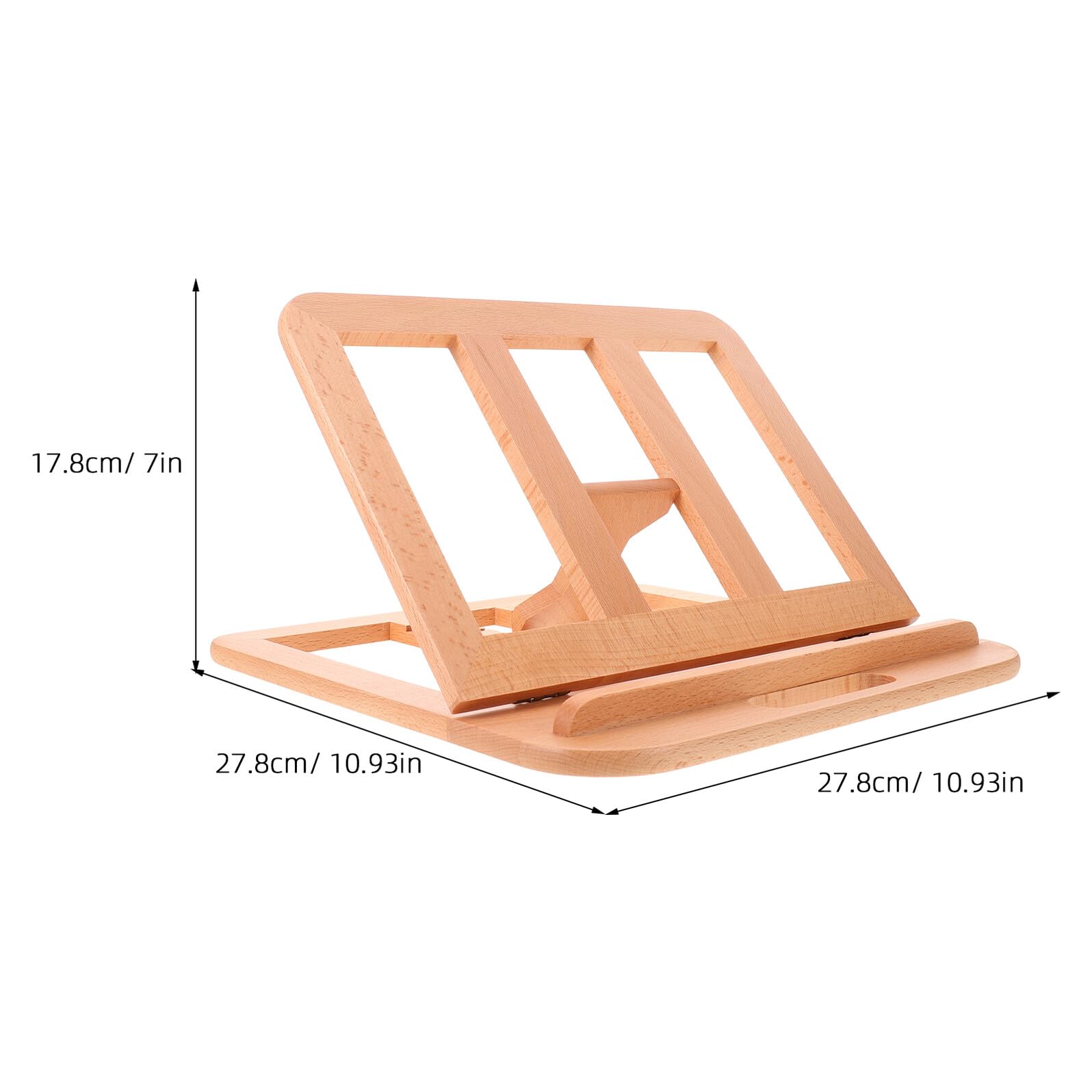 Supporto Ergonomico Regolabile per Laptop 16' in Legno Ventilato con 6 Livelli di Altezza, Stand Portatile per Scrivania Ufficio e Raffreddamento Notebook