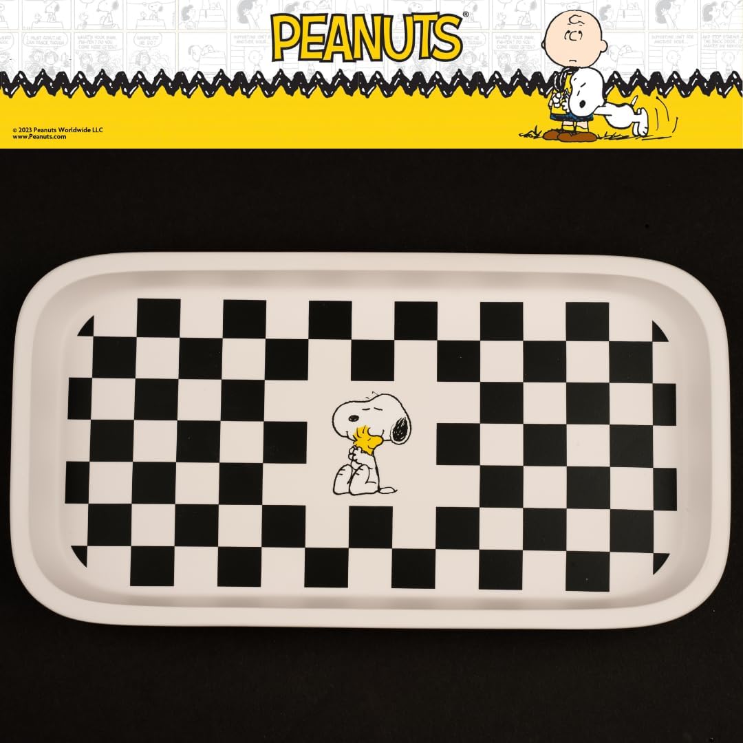 Peanuts Snoopy Checkered Trinket Tray Jewelry Dish (Officially Licensed Product) by Franco Collectibles