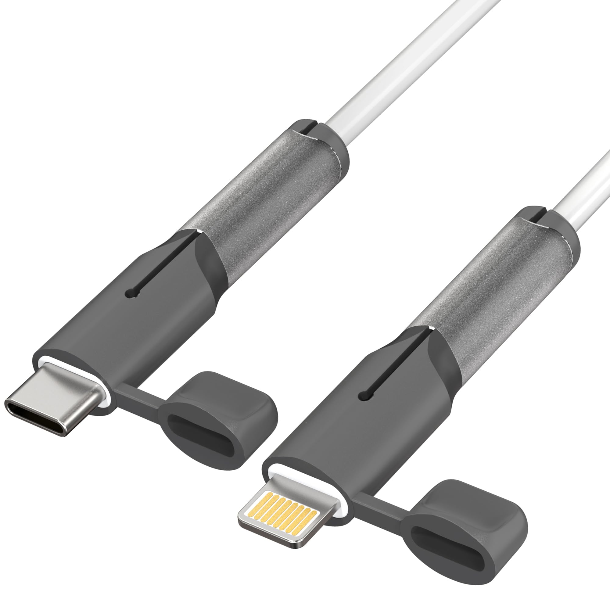 Sounce Cable End Protector for Type-C to Type-C Apple Lightning Cable – Waterproof and Dustproof Silicone Cap, Anti-Bend Cable Saver and Organizer, Only for Apple C to C Charging Cables, Grey-image-32