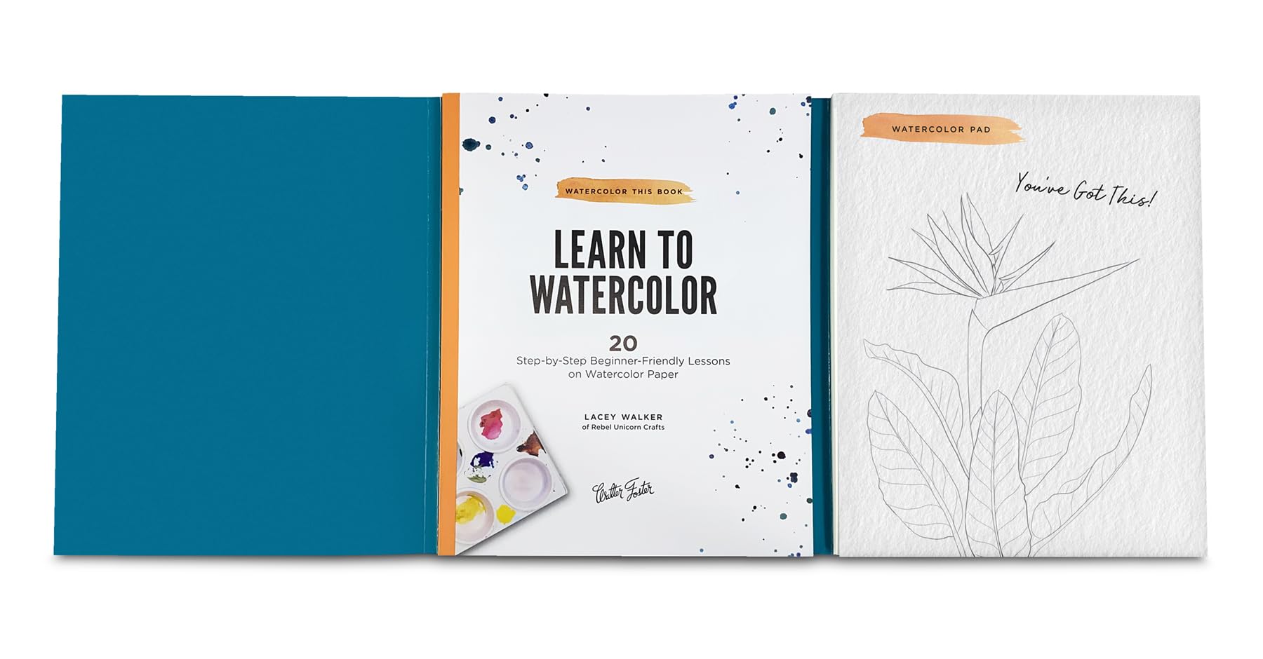 Learn to Watercolor: 20 Step-by-Step Beginner-Friendly Lessons on Watercolor Paper - Includes Watercolor Pad with Sketches – No Drawing Required!