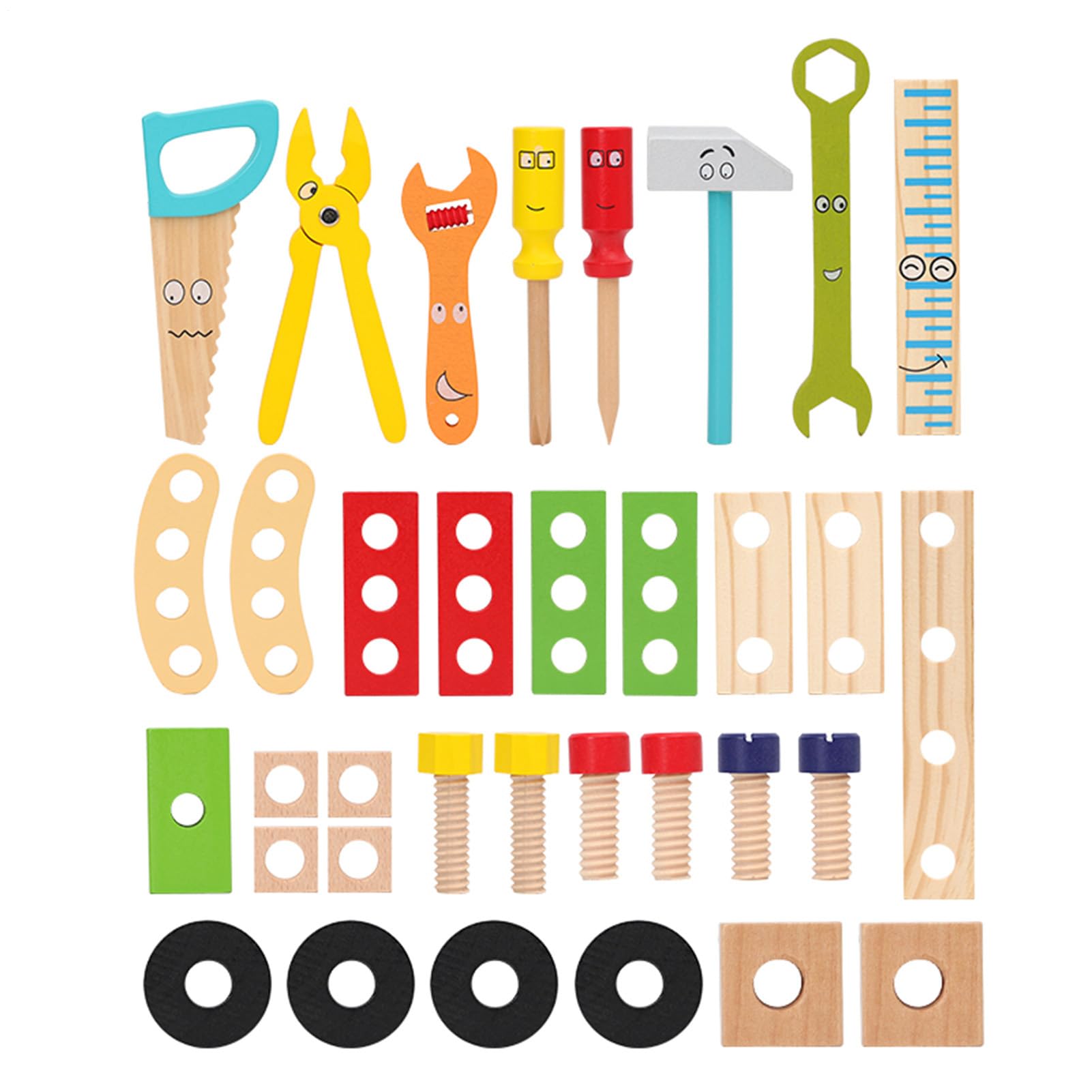 Kit di Utensili per Bambini Ragazzi e Ragazze Giocattolo Educativo in Legno | Set Di Attrezzi Per L'Infanzia Per Casa Cameretta Asilo Scuola Materna Compleanno Ragazzi Ragazze Età