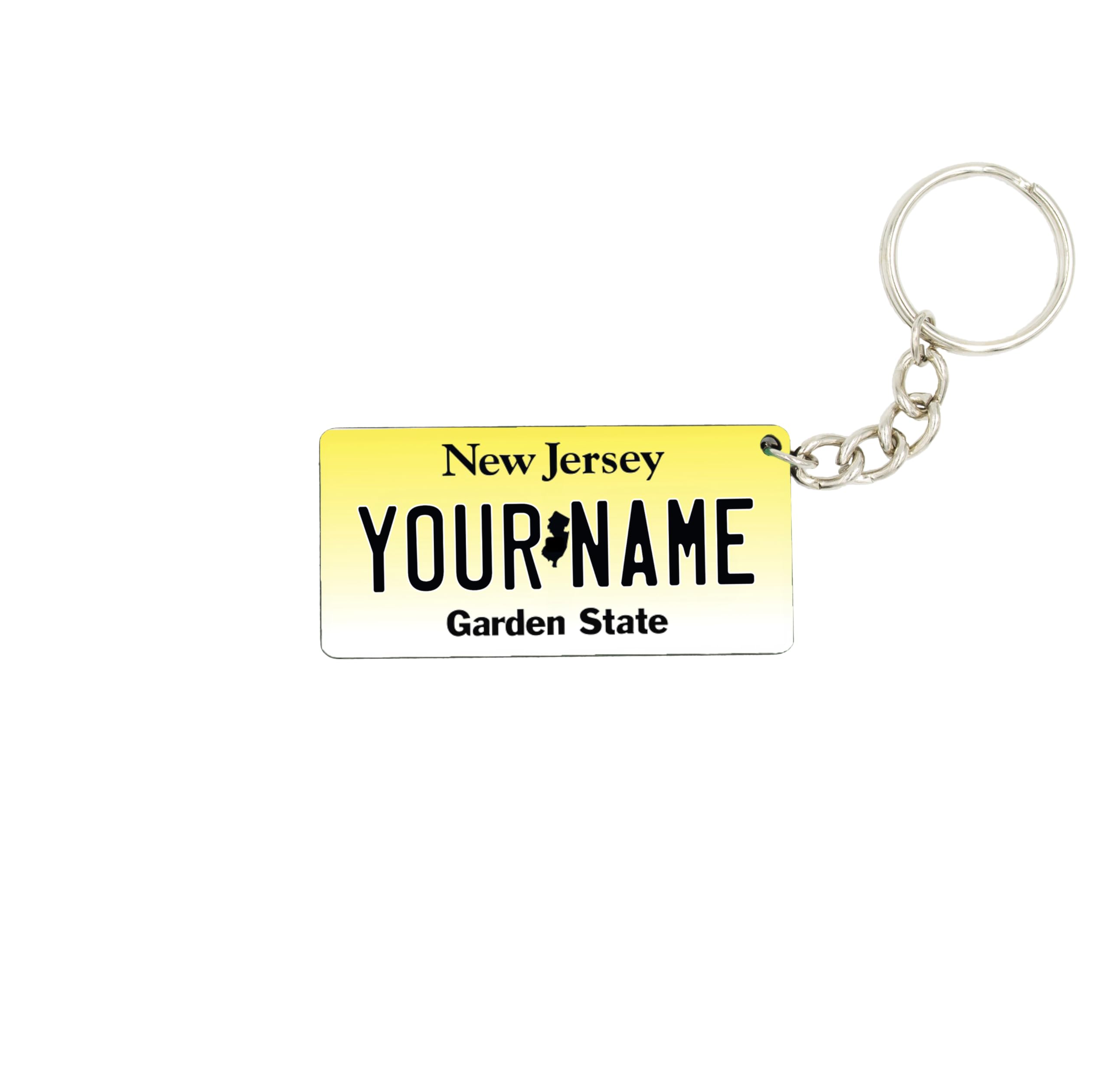 License Plate Keychain - Personalized - All States Multicolor
