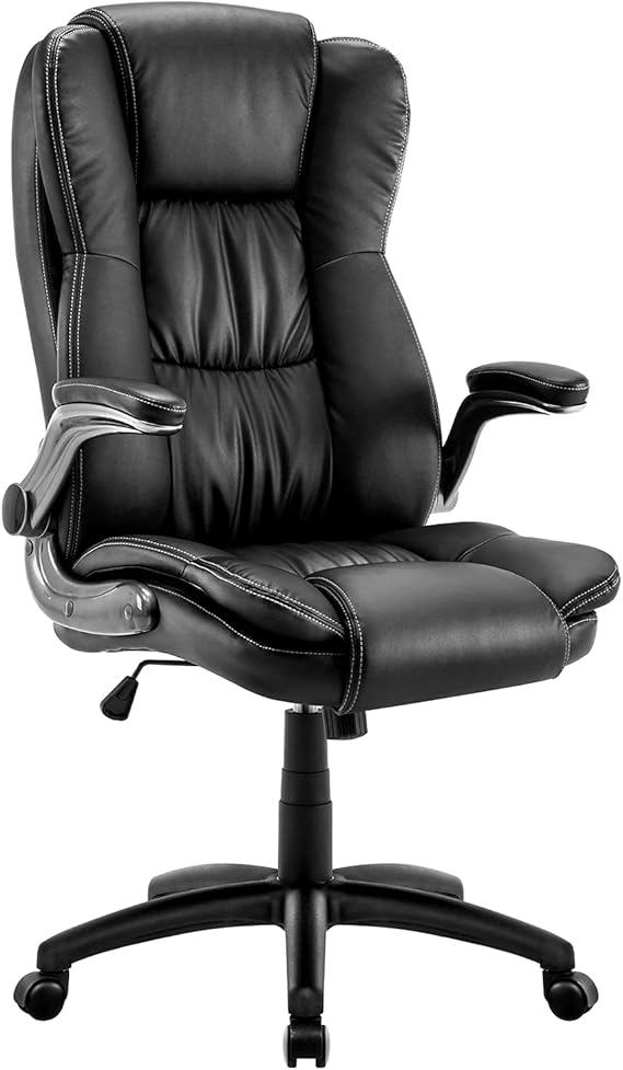 IntimaTe WM Heart Office Chair, Faux Leather, Black, 65.5 x 72 x 119