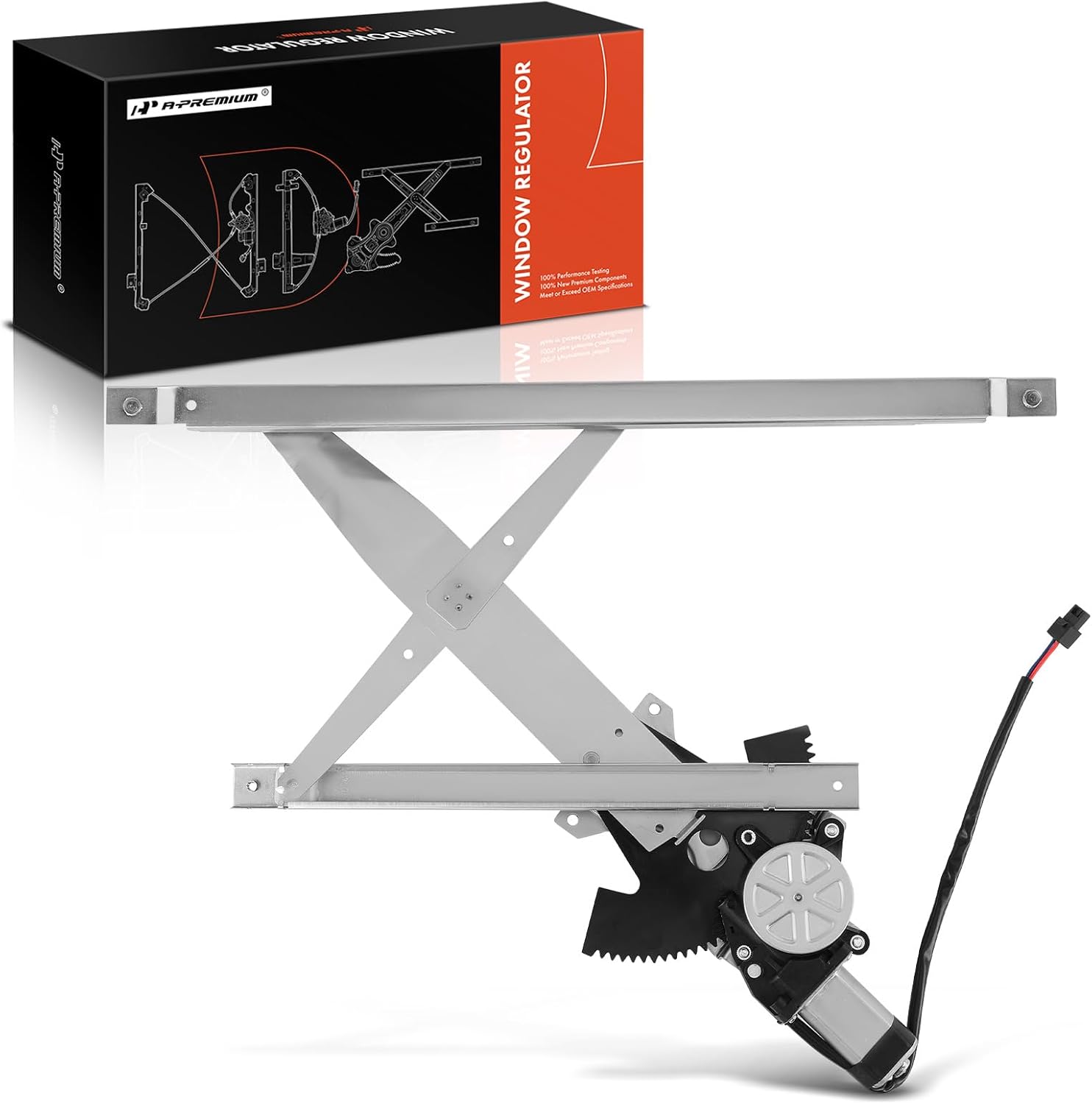 A-Premium Power Window Regulator with Motor Compatible with Pontiac Sunfire Chevrolet Cavalier 1996-2005 Coupe Front Left Driver Side