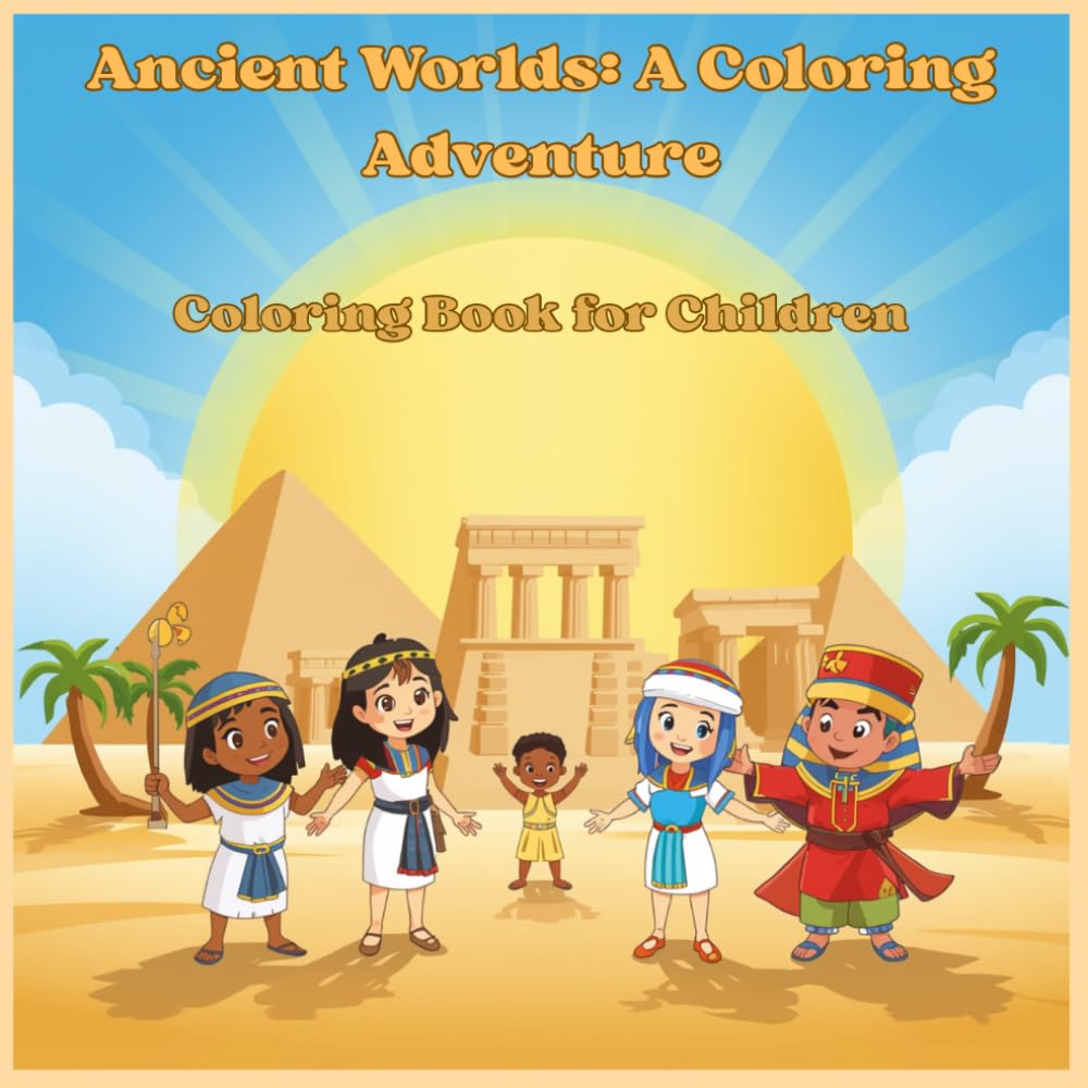 Ancient Worlds: A Coloring Adventure: Adorable Illustrations for Your Young Children