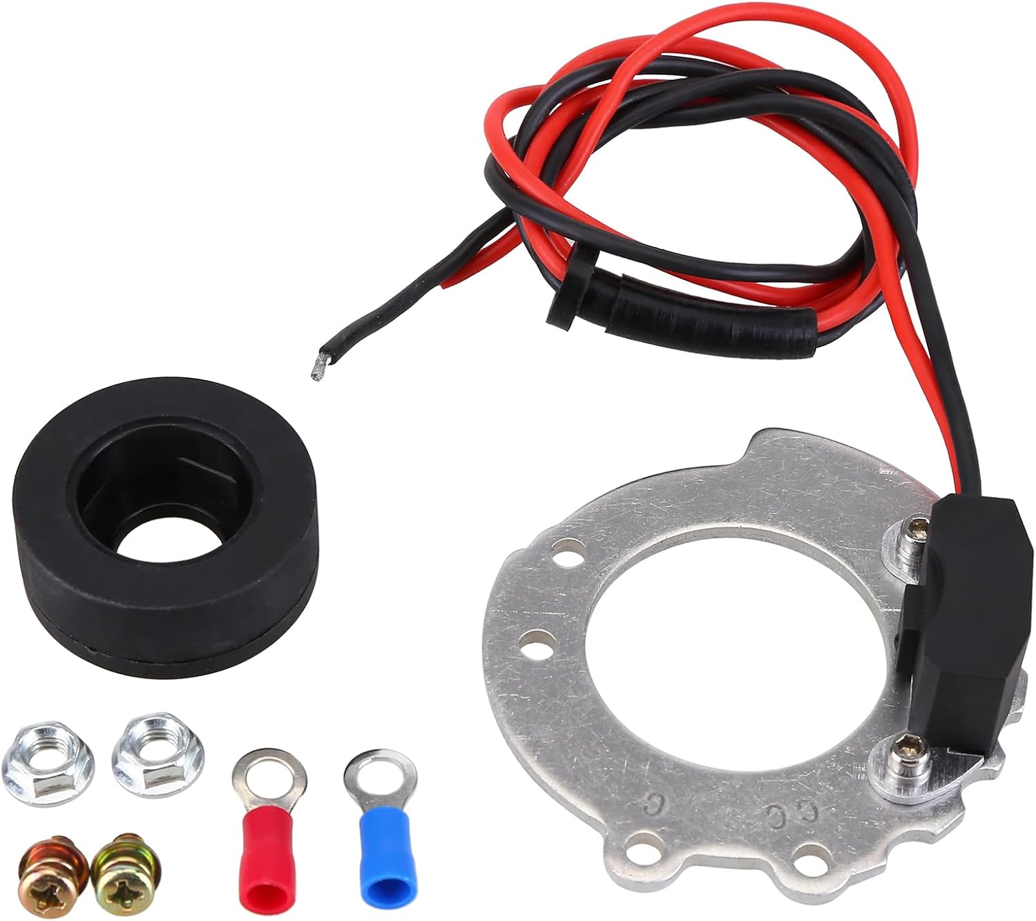 1244A Electronic Ignition Conversion Kit Compatible for Ford Tractors 8N 4 Cylinder Series 500 to 900 Series, Side Mount Distributor & 12V Only