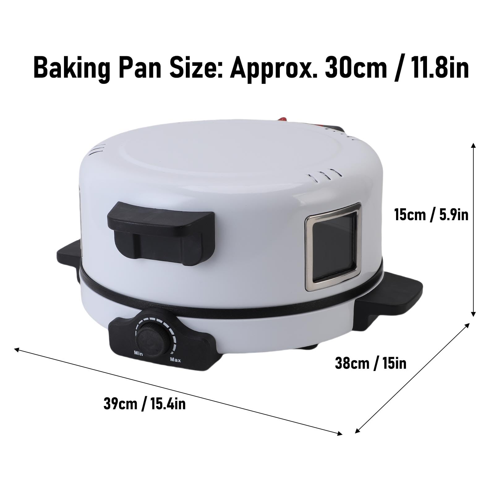 Generic Pizza Maker 2000W Calefacción Rápida Cubr Riqueza Máquina de Horno de Horno para Familia Use SUS y Material de Aleación de Aluminio (Enchufe de la UE)