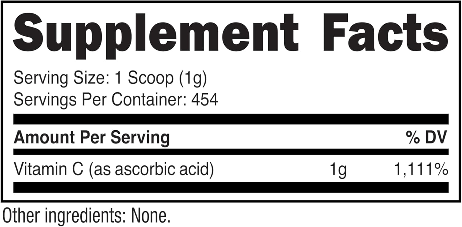 Nutricost Pure Ascorbic Acid Powder (Vitamin C) 1LB - Image 8