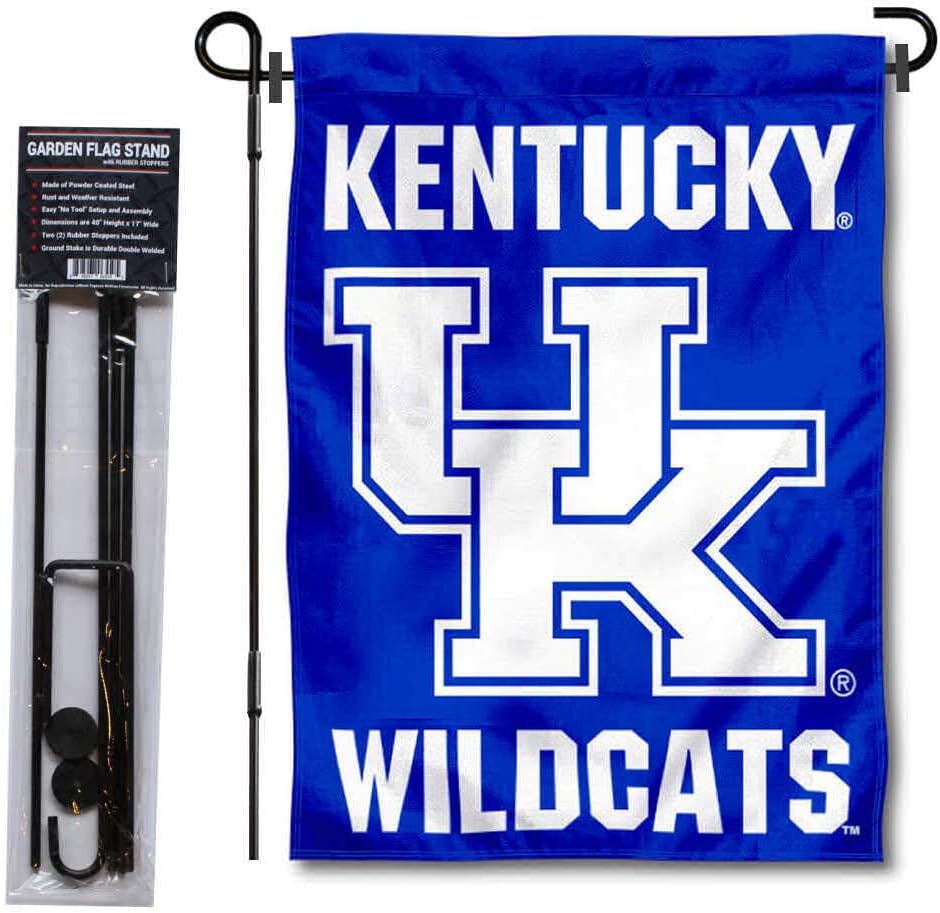 Kentucky Wildcats Garden Flag with Pole Stand Holder