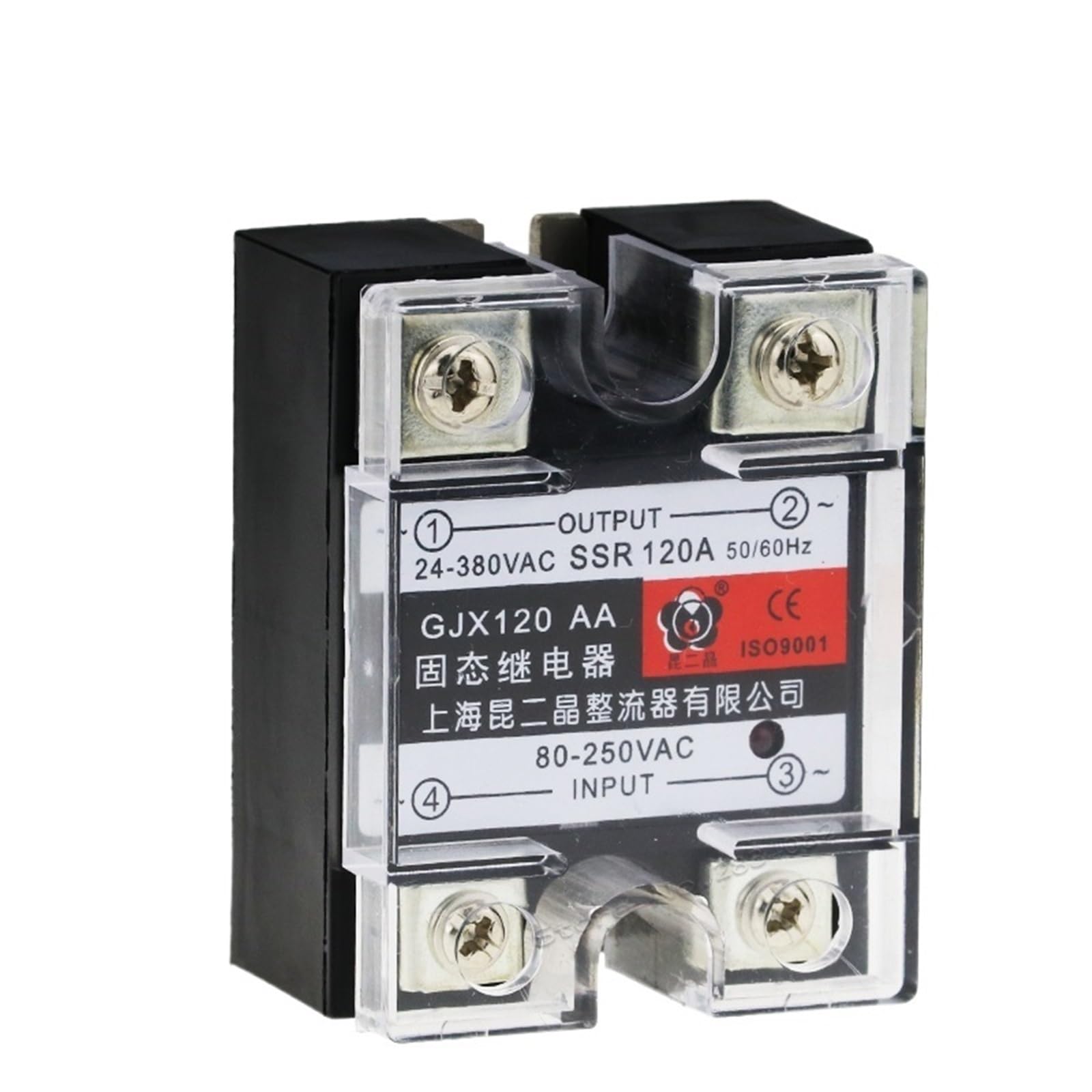 SSR-120AA Single Phase Relays Heat Sink AC Control AC AA 24-380VAC 80-250VAC SSR GJX 90A 120A Solid State Relay (Size : 120AA)