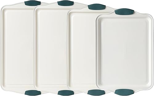 Miniatura 134 de Country Kitchen Juego de utensilios para hornear apilables antiadherentes, resistentes, duraderos, de fácil liberación, color rojo, 10