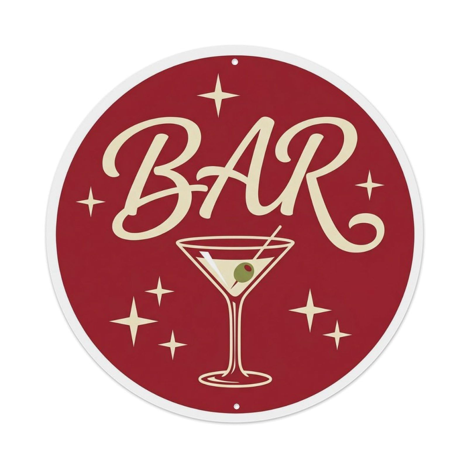 BAR Vintage Lounge Ornament Metal Tin Sign Plaque