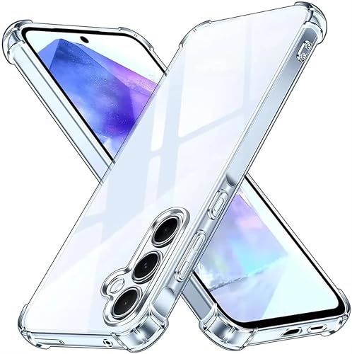 Clear Case Slim Fit Transparent Soft TPU Back Cover Compatible for Samsung Galaxy A04s – Slim Transparent Soft TPU Back Cover, Shockproof Protection - Samsung A04s