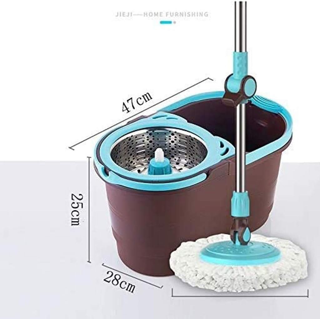 Drive Rotary Mop Household Lazy Stainless Steel Pole Automatic Hand Pressure Ouble Barrel
