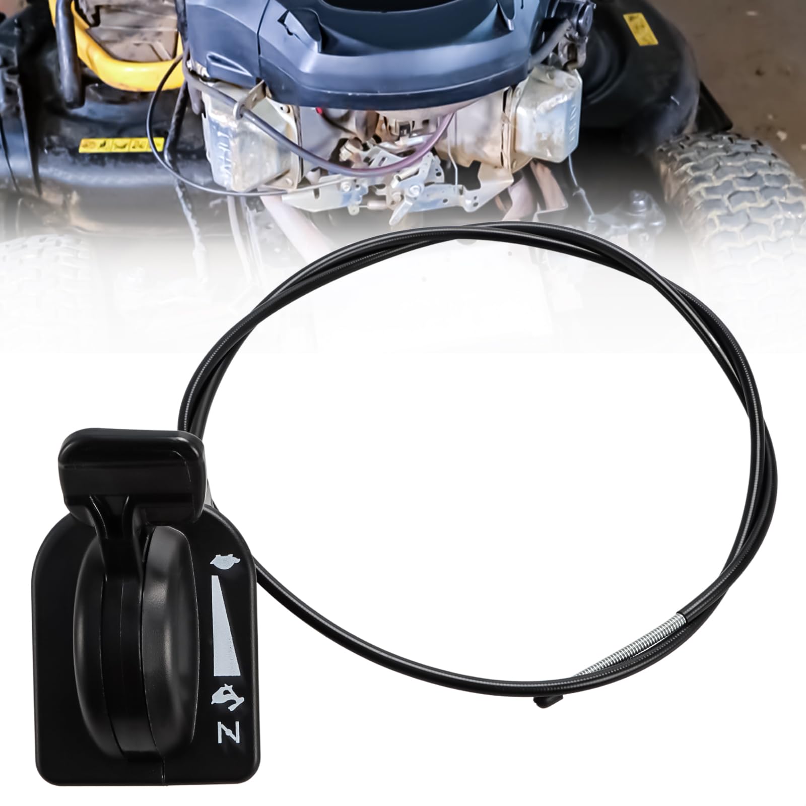 EVRBUL 51" Throttle Choke Cable, Lawn Mower Lawn Tractor Throttle Cable Compatible with Cub Cadet ZT1-42 KH FAB, ZT1-46 KH FAB, ZT1-54 KH FAB, ZT2-60 KH FAB Replace#: 746P06891