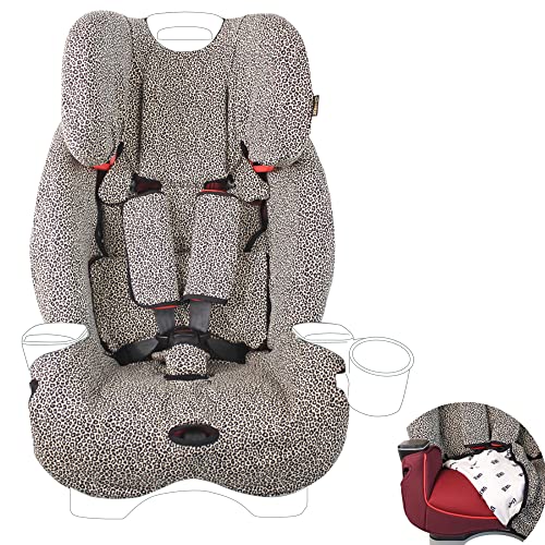 UKJE Liner Car Seat Cover - Compatible with Graco Slimfit 3-in-1 Convertible Car Seat, Slim Fit Car Seat, Car Seat Liner, Car Seat Protector, Convertible & Comfortable Car Seat Cotton Cover - Leopard