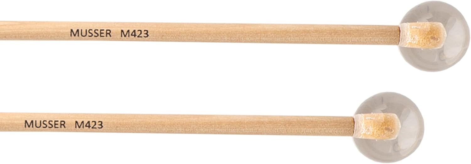 Masser Musser Birch Handle Mallet (for Glocken and Xylophone) [M423] Lexan Head Hardness: Hard