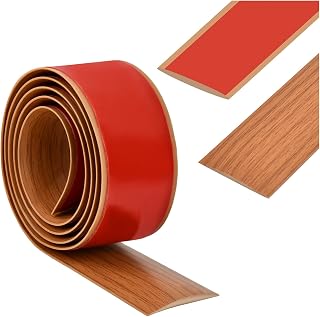1m x 4cm Laminate Flooring Threshold Transition Strip, Door StripThreshold Bars, Floor Joining Strip, Self Adhesive PVC Vinyl Flooring Edge Trim(Yellow Wood Grain)