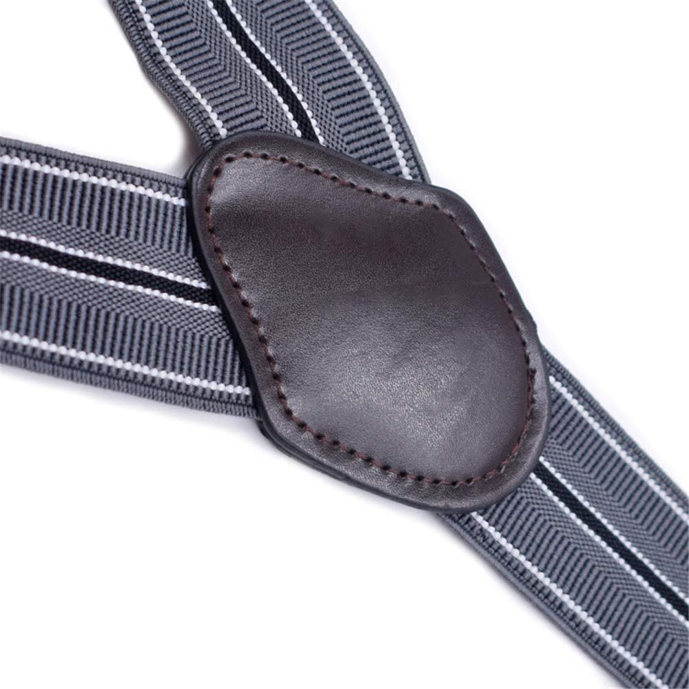 Tirantes for pantalones de hombre, Tirantes en forma de X for hombre Clips de metal fuertes Tirantes for hombres de servicio pesado 6 hebillas Raya Y Espalda Tirantes ajustables elásticos duraderos Ti