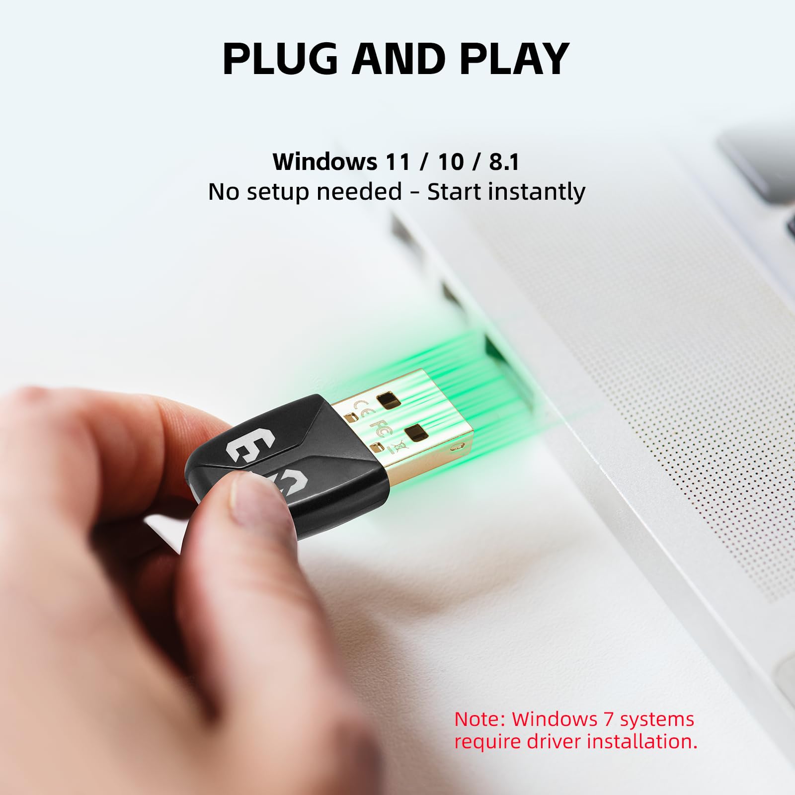 Adaptateur Bluetooth USB 6.0 pour PC, Dongle Bluetooth Windows 11/10/8.1
