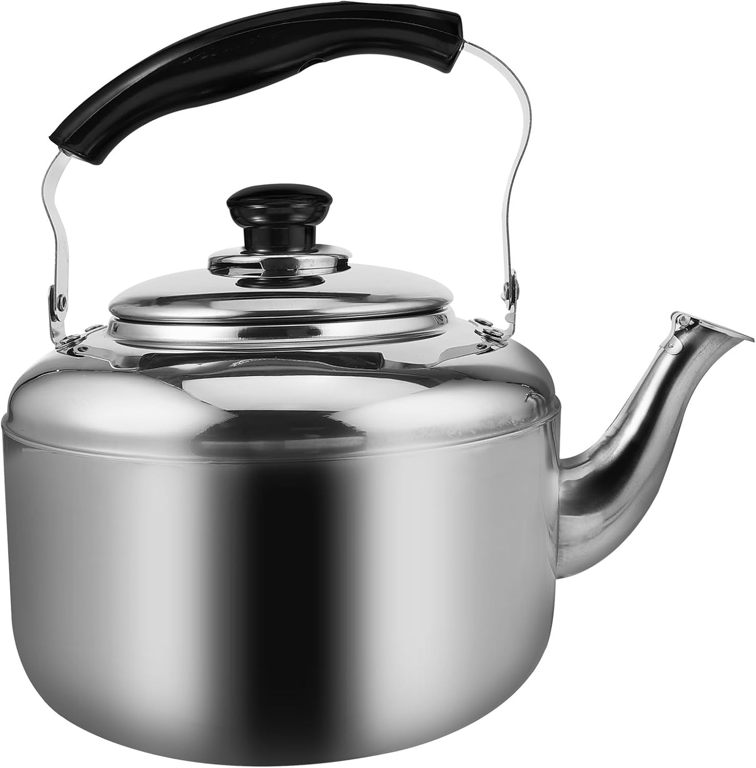 Luxshiny Stainless Steel Whistling Tea Kettle Stovetop Water Boiler 4L Large Capacity Tea Pot for Home Kitchen Dining