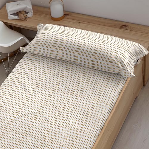 Drap-housse Huali BELUM en 100% coton peigné 175 fils avec bonnet de 60 cm