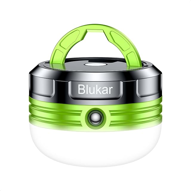 Blukar Camping Lantern, Camping Light LED Outdoor Lights, Tent Light Battery Powered,Water Resistant 3 Modes Emergency Light for Camping, Emergency, Fishing, Hiking etc. (3 AA Batteries Included)