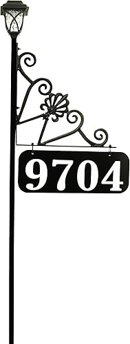 Victoria - Letrero reflectante de doble cara de metal de 48 pulgadas con lámpara solar