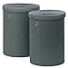 kela 22982 Zestaw koszy na pranie Rimossa 2 sztuki w kolorze szarym, plastiku, 42 x 42 x 52 cm