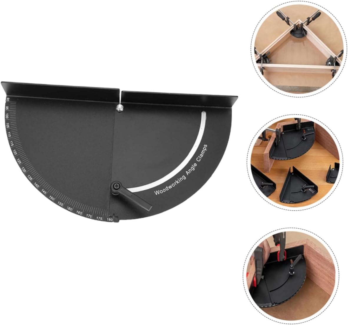 Adjustable Corner Clamp Tool for Woodworking Precise Angle Measurement for Carpentry Projects Versatile Woodworking Protractor for Different Thicknesses