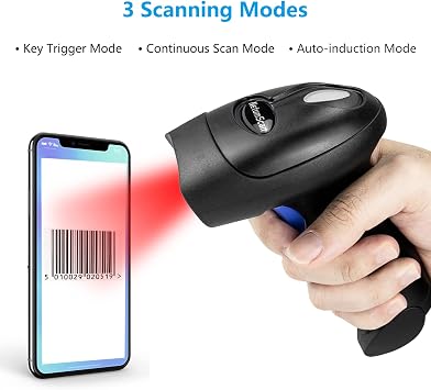 NetumScan Wireless 2D 1D Barcode Scanner,2.4G & Wired Connection Scanner | QR Handheld Bar Code Reader Gun for Computer, Scan Tool for Inventory Management, Warehouse, Store, POS - NSL8