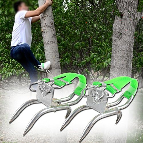 DUOSHIDA Pole Climbing Spikes, Tree Climbing Tool for Hunting Observation, Picking Fruit, Coconut, Simple to Use.