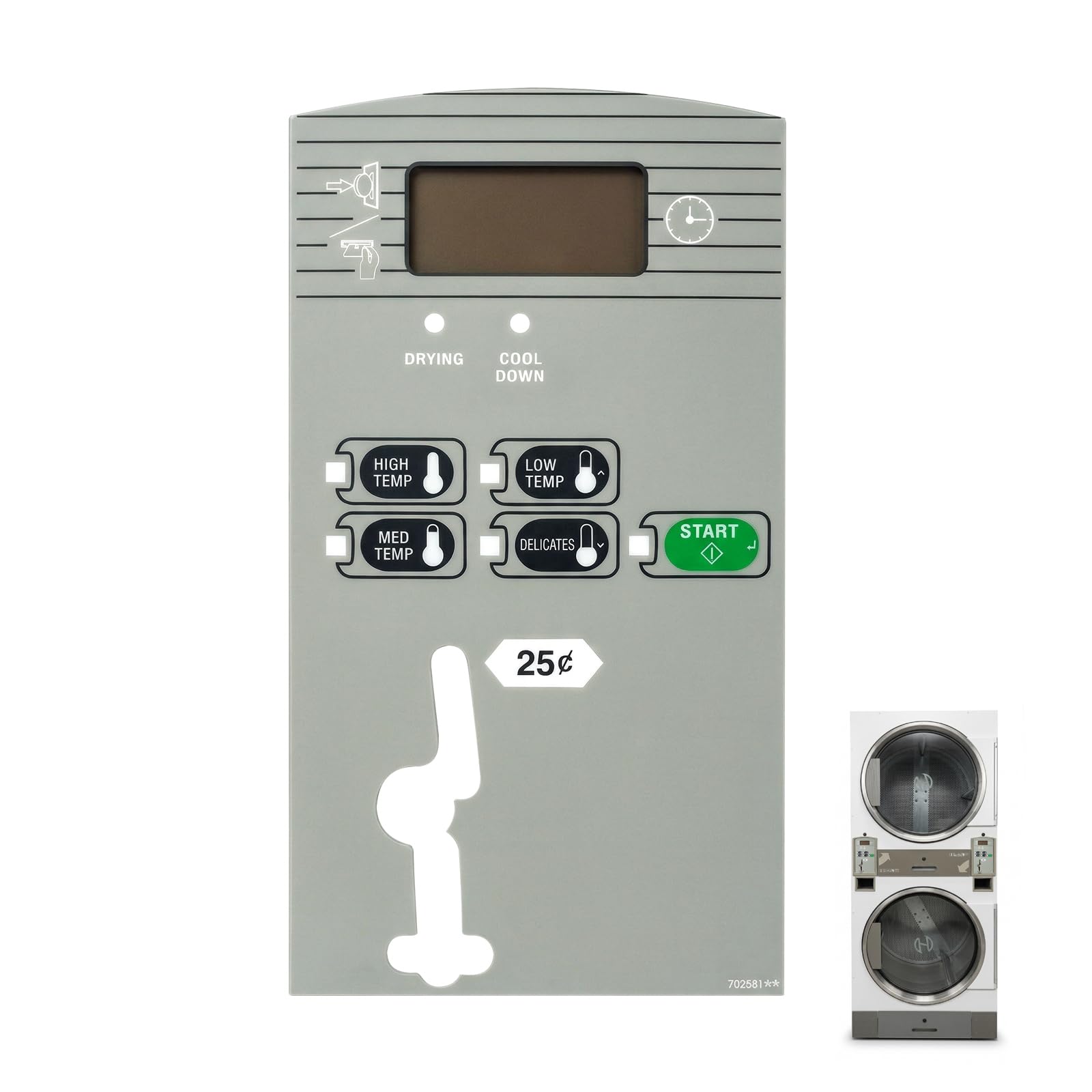 Panel de control 70258101 repuesto secadora Huebsch HTT30N BC 7