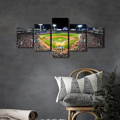 Miniatura 213 de Decoración de pared, lienzo para estadio deportivo de Estados Unidos, arte de pared moderno Fenway Park en Boston, arte de pared para oficina, sala