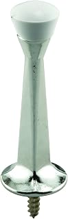 Prime-Line MP9044 Rigid Door Stop, 3 In. Reach, Diecast Construction, Chrome Plated, White (5 Pack)