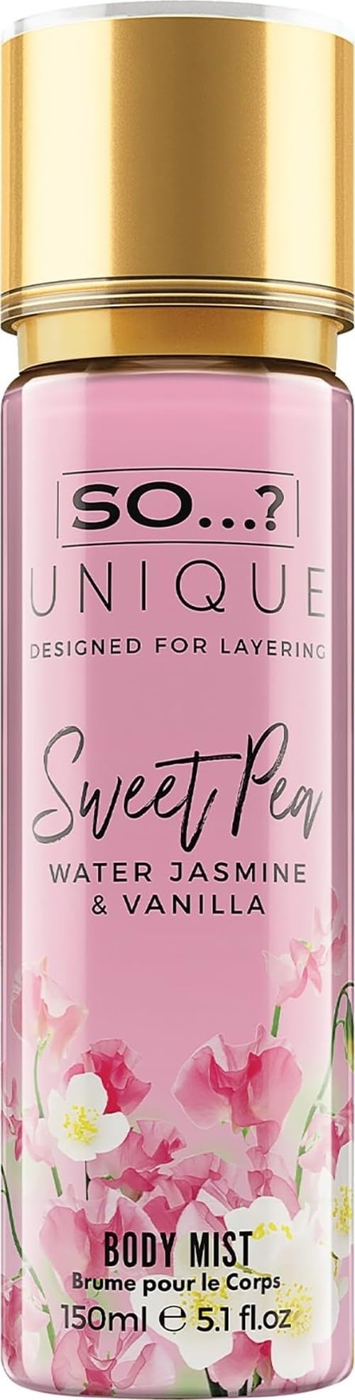 So…? Unique Womens Vegan Sweet Pea Body Mist Fragrance Spray 150ml