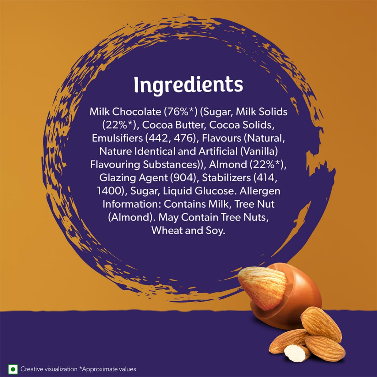 Cadbury Dairy Milk Bites Almond Chocolate Pack, 54 g - Image 4 thumbnail
