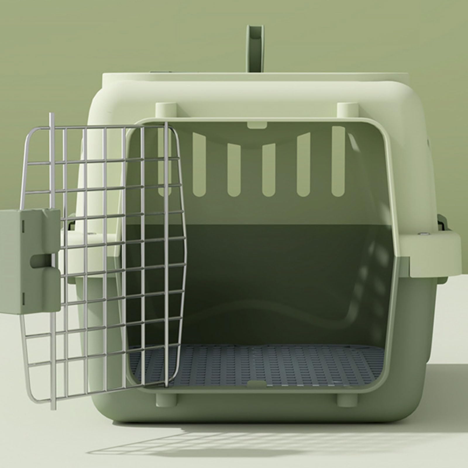 Transportbox für Haustiere mit doppelter Belüftungsstruktur, Blau