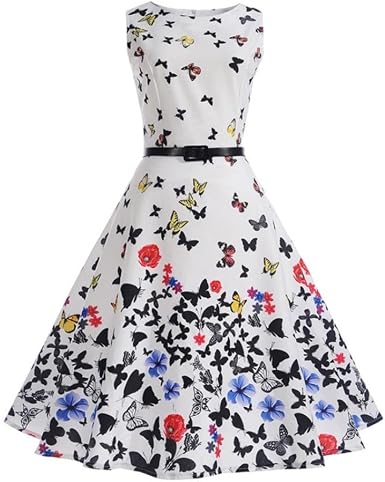 Amazon.com: elevin (TM) vestidos largos mujer casual vestido de fiesta de  noche Flora o cuello sin mangas longitud de tobillo : Ropa, Zapatos y  Joyería