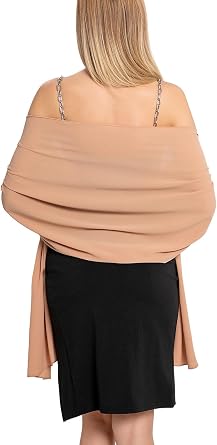 Yetoun Shawl Wraps for Evening Dresses Wedding Shawls Women Scarf | Chiffon shawl,shawl for formal dress,Bride Scarf,Shawl and Wraps for Womens, Winter Warm Dresses Cover Up,Scarf for Bridal