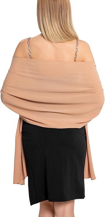 Yetoun Shawl Wraps for Evening Dresses Wedding Shawls Women Scarf | Chiffon shawl,shawl for formal dress,Bride Scarf,Shawl and Wraps for Womens, Winter Warm Dresses Cover Up,Scarf for Bridal