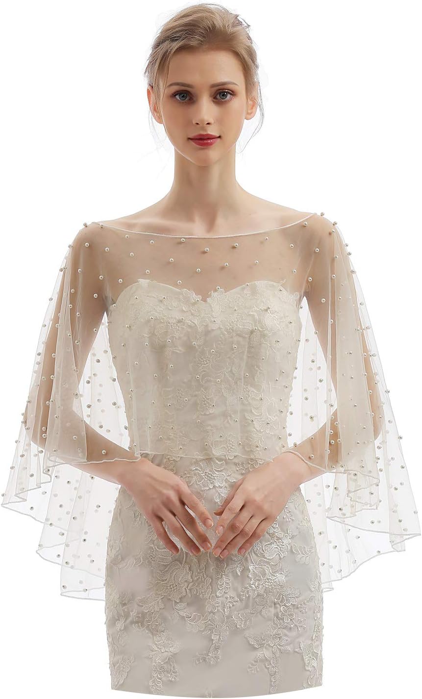 EllieHouse Womens Soft Tulle Bridal Scarf Evening Shawl Wedding Wraps CF40