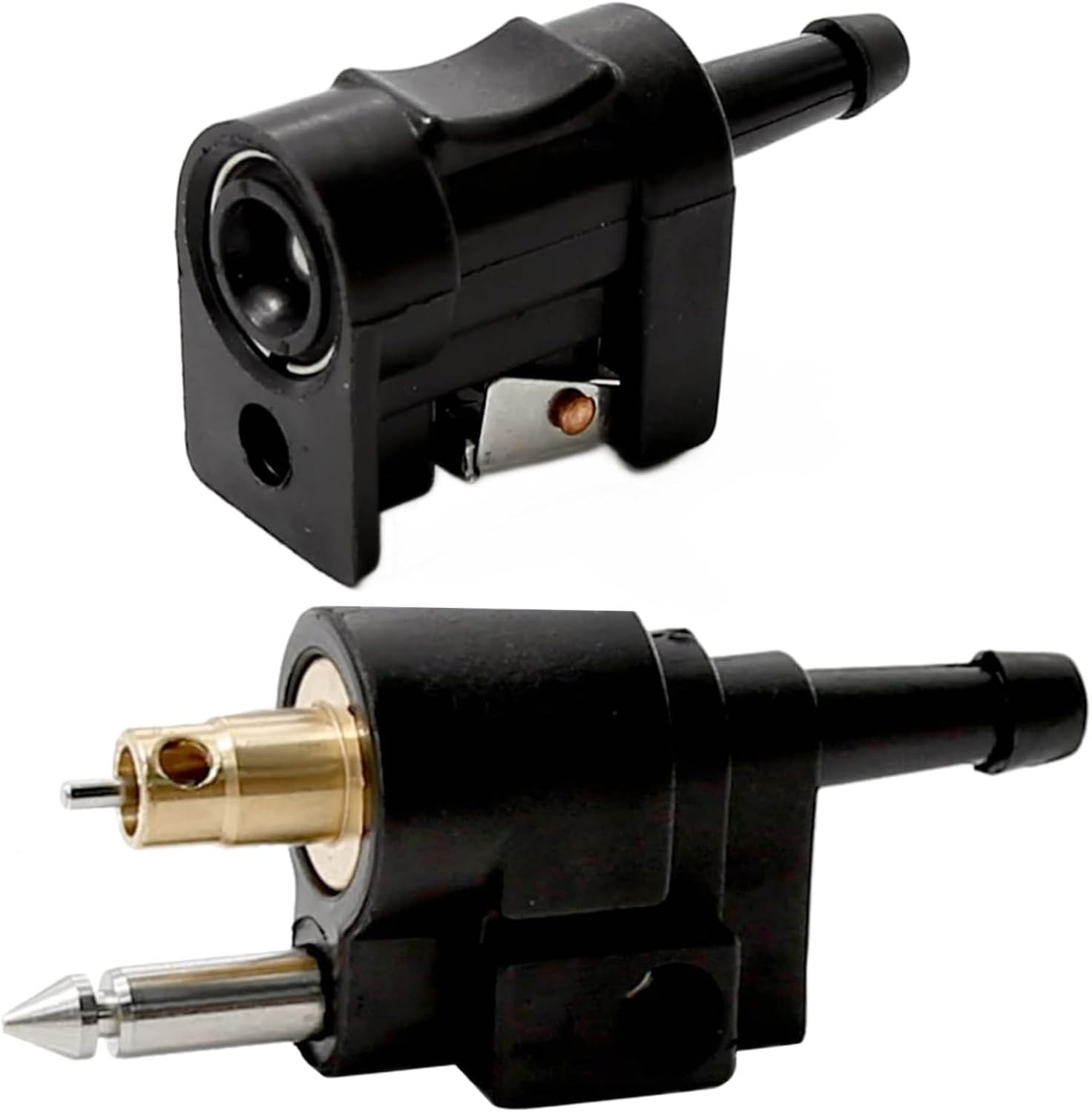 1/4 inch 6mm Barb Female Fuel Line Quick Connector Fits for Yamaha Outboard Fuel Line Connector, Boat Fuel Line Connector Replaces Tank Side: 6Y1-24305-06-00 and Engine Side: 6G1-24304-02-00
