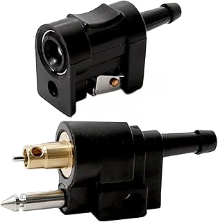 1/4 inch 6mm Barb Female Fuel Line Quick Connector Fits for Yamaha Outboard Fuel Line Connector, Boat Fuel Line Connector Replaces Tank Side: 6Y1-24305-06-00 and Engine Side: 6G1-24304-02-00