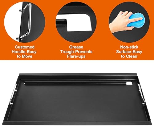 Vista 37 de DELSbbq Insertos de parrilla de tamaño completo para parrillas de gas Weber Spirit 200 Series, 7637 antiadherente plana superior de repuesto