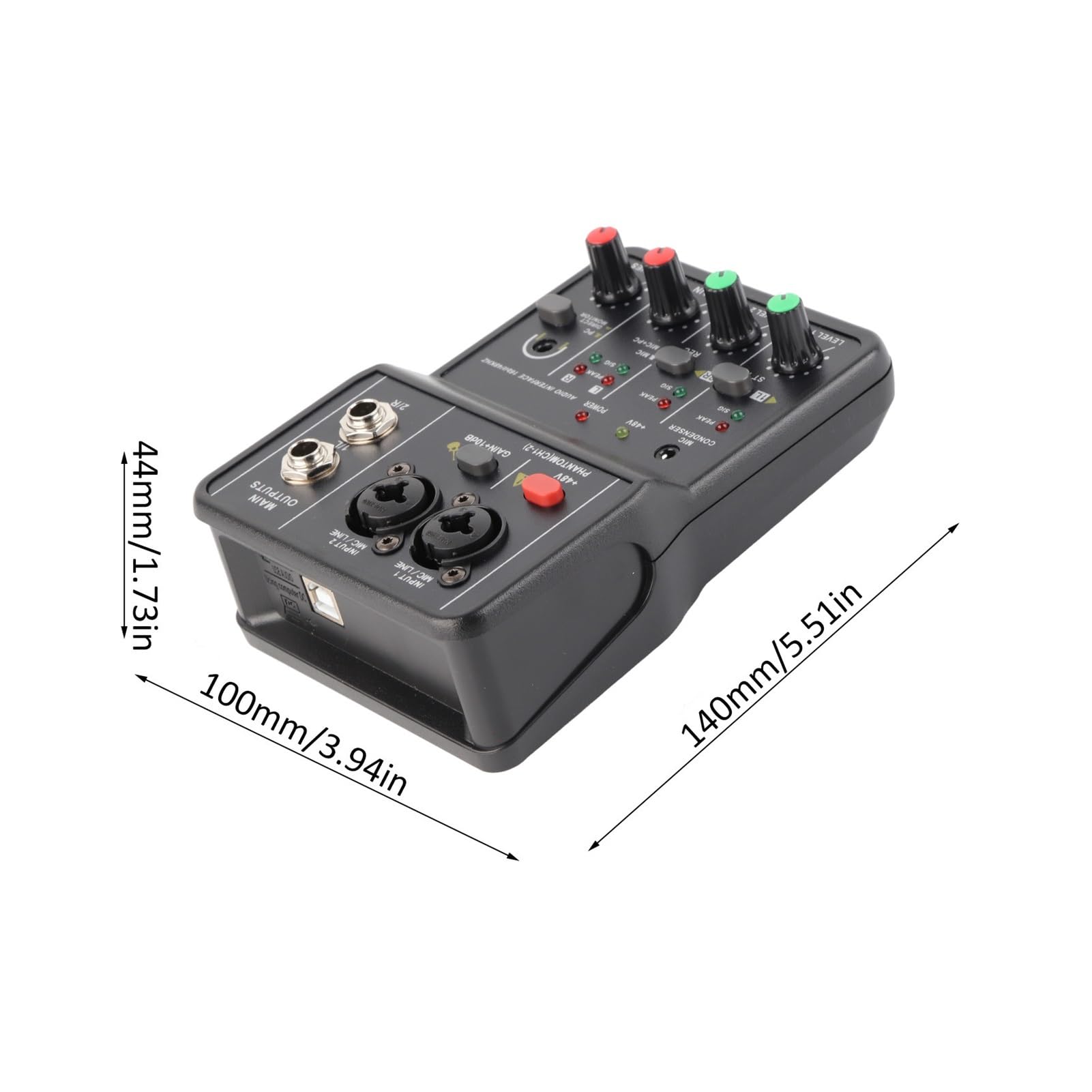 Mezclador de audio, Consola De Mezclas Sonido, Mezclador Compacto 2 Canales