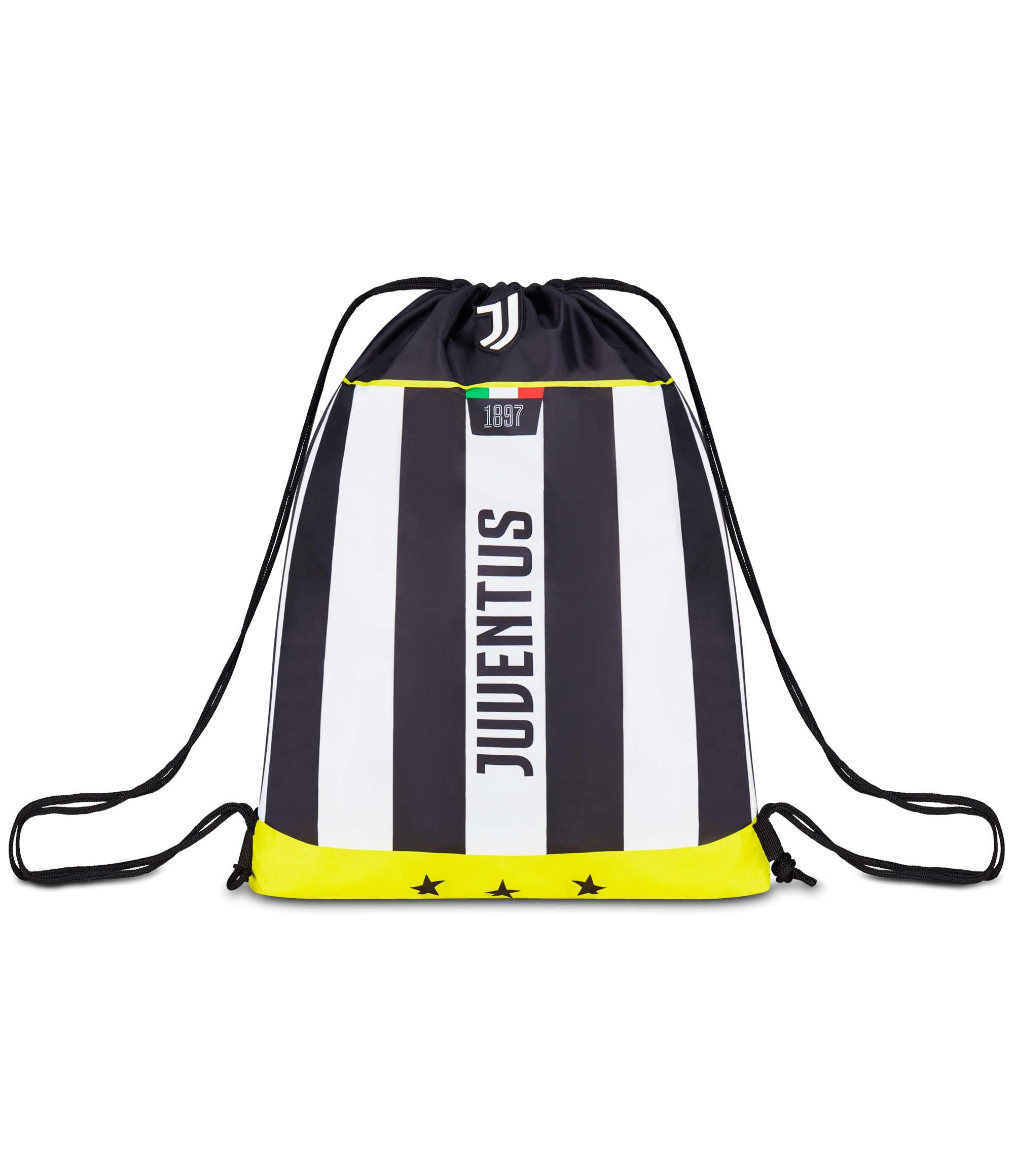 Seven Juventus Zaino Sacca, Bianca e Nera, Sacca Sport e Tempo Libero, Scuola Elementare, zainetto calcio