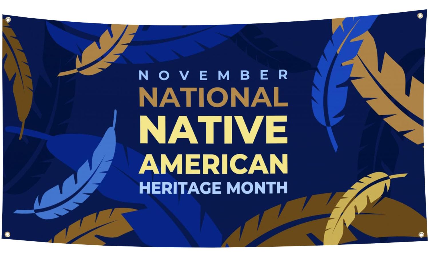Native American Heritage Month Banner 3 x 6 ft Outdoor Yard Garden Flag Party Decoration Poster