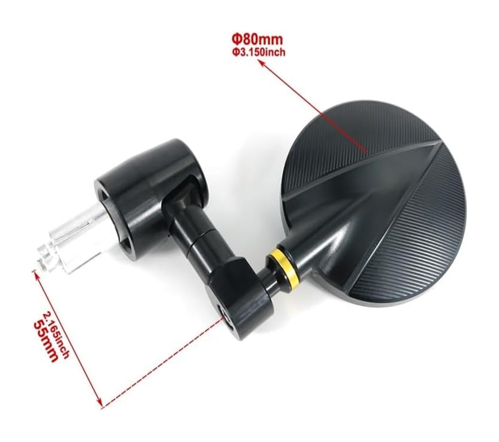 Motocicleta para Yamaha Tmax500 2001-2011 Tmax530 2013-2021 Tmax560 Motocicleta Espejos Manillar Lateral Retrovisor Espejo Retrovisor(Oro)