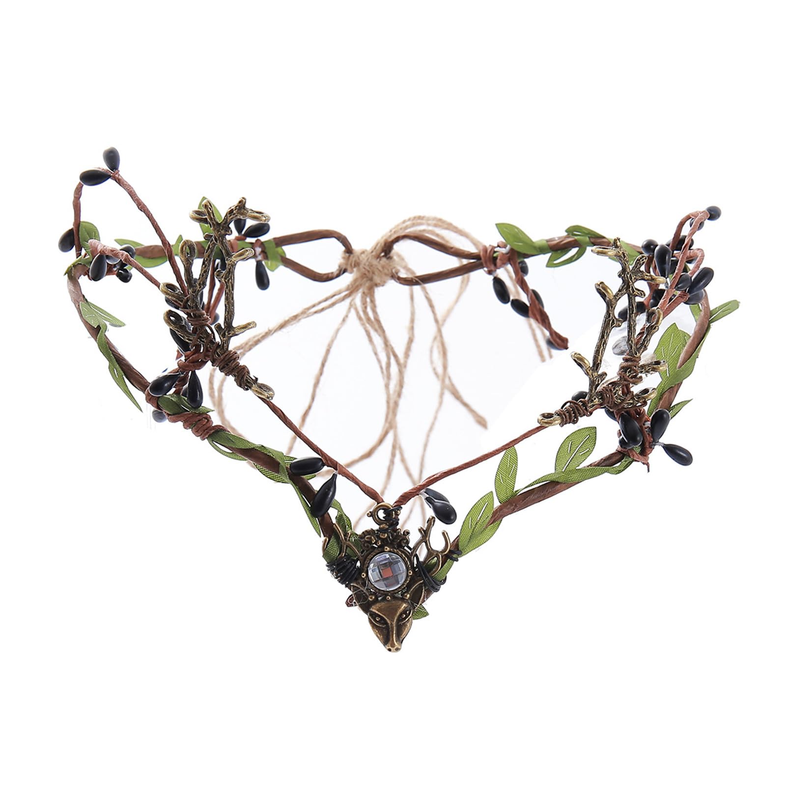 Buxuaaaa Fairies Headpiece for Women Halloween Christmas Wedding, Circlet Fairies Headpiece Headband Wreath